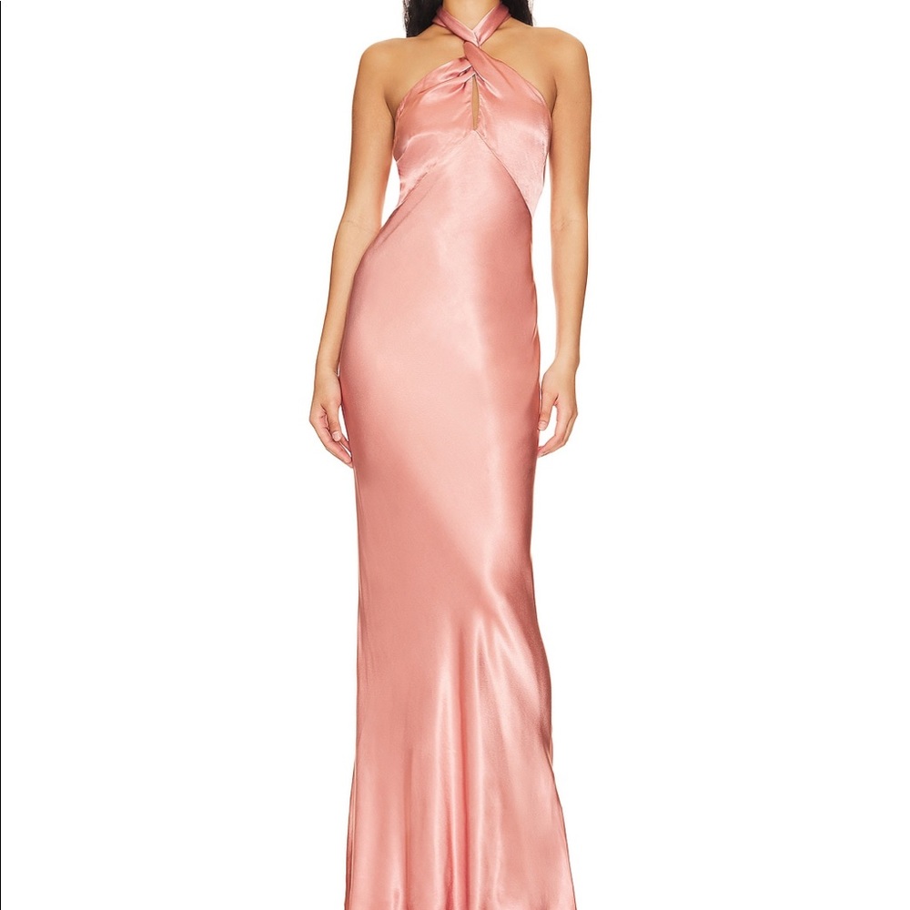 SHANA JOY- La lune high neck twist maxi dress